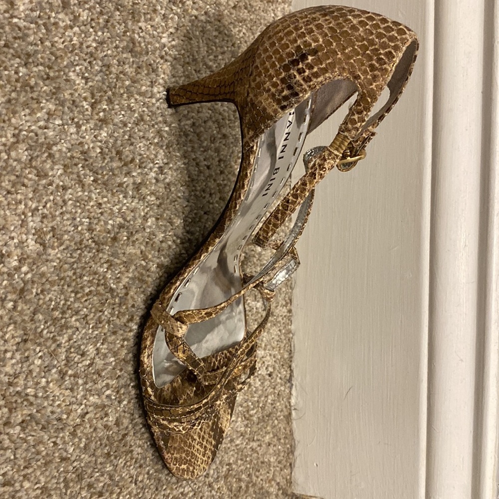 Gianni bini shimmer snakeskin sandals. Size 6.5 - Picture 7 of 10